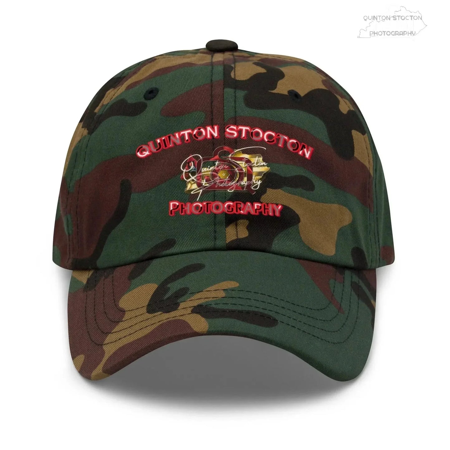 Printful Quinton Stocton Photography DTFlex Logo Hat - Adjustable Cotton Twill - Apparel & Accessories > Clothing Accessories > Hats > Baseball Caps Hat-