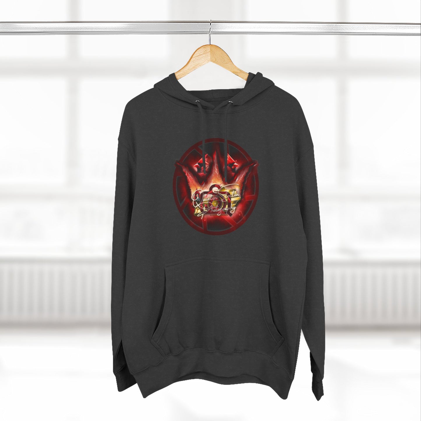 Quinton Stocton Photography Cardinal Crown Logo Hoodie – DTFlex Graphic Pullover