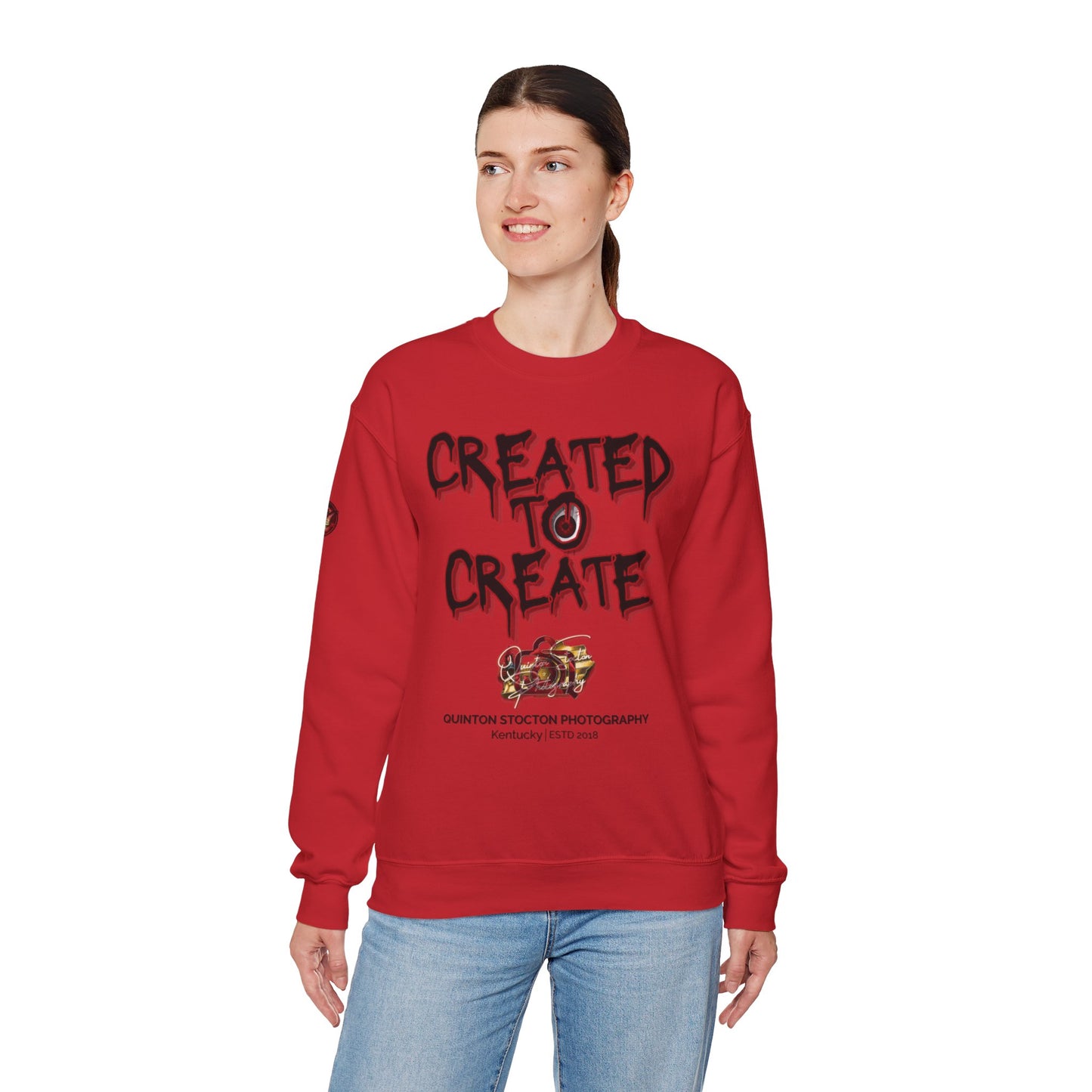 Created to Create Sweatshirt by Quinton Stocton Photography – DTFlex Graphic Sweatshirt