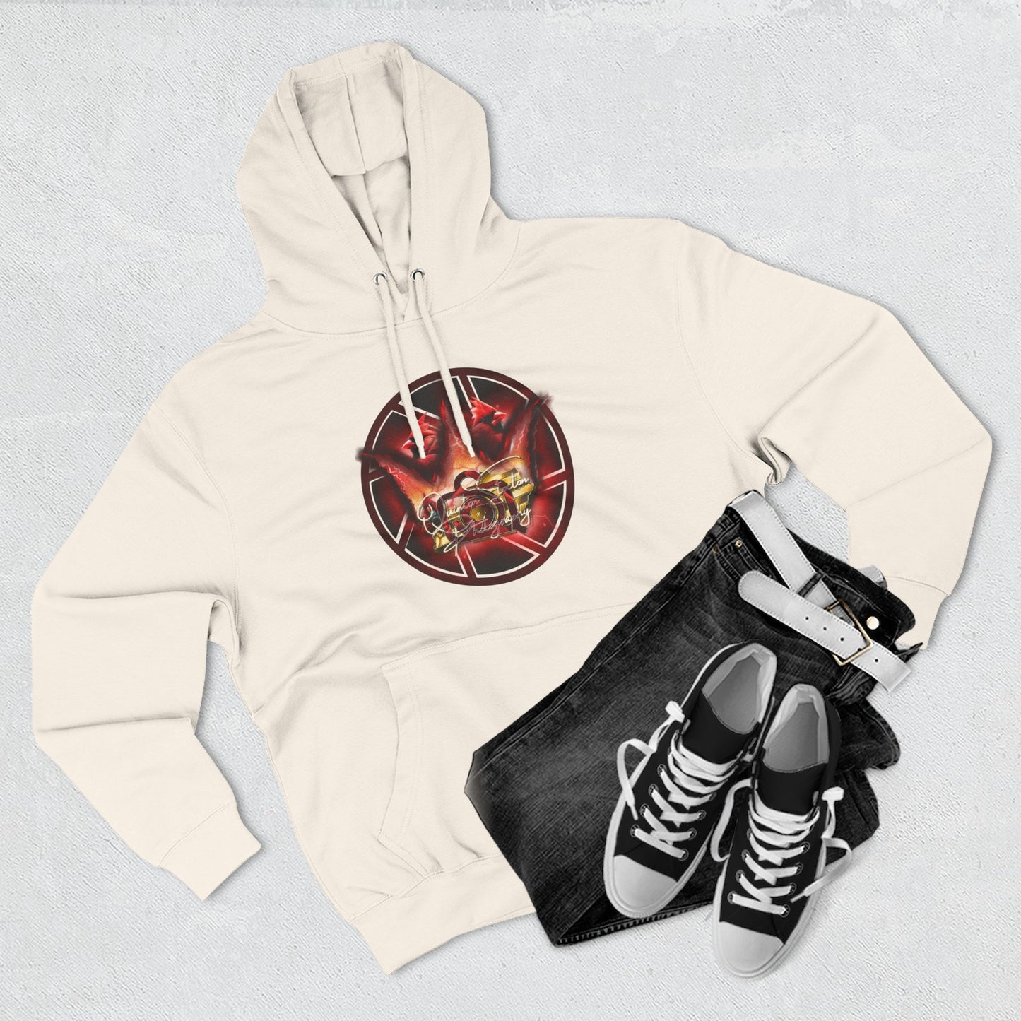 Quinton Stocton Photography Cardinal Crown Logo Hoodie – DTFlex Graphic Pullover