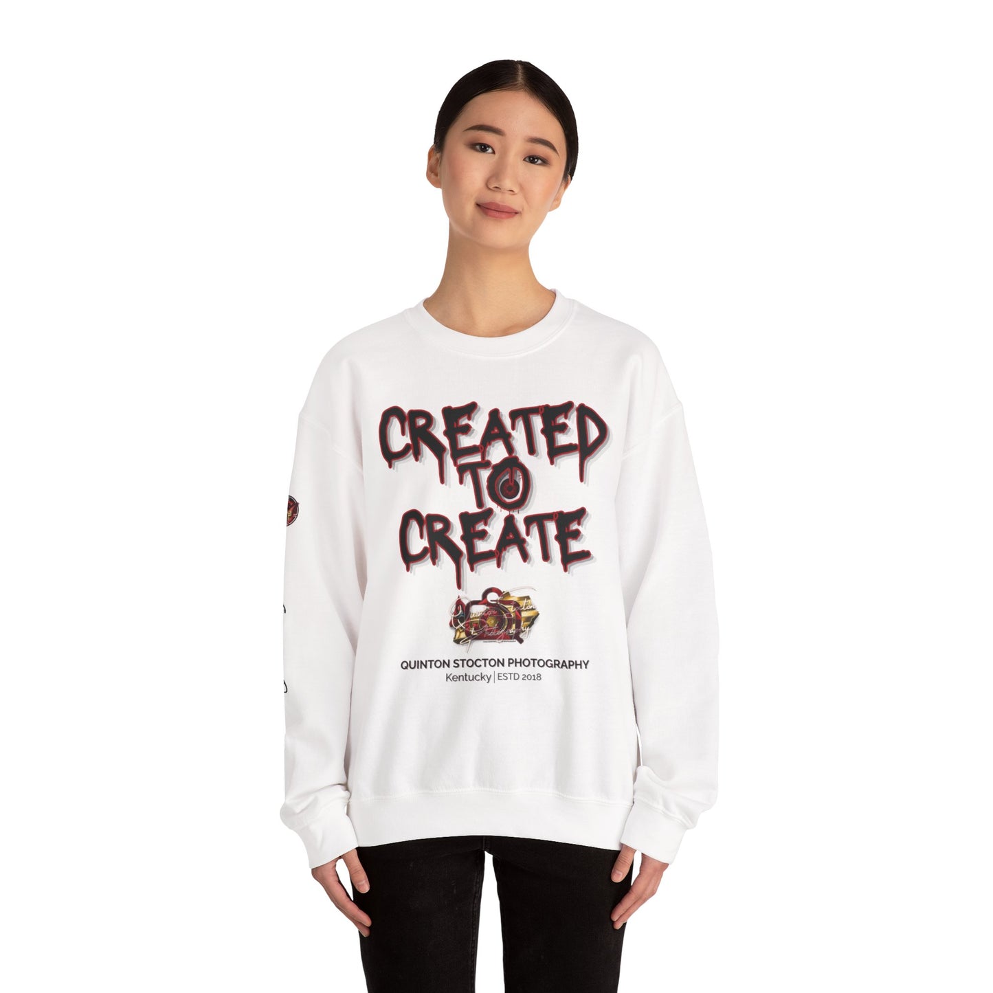 Created to Create Sweatshirt by Quinton Stocton Photography – DTFlex Graphic Sweatshirt