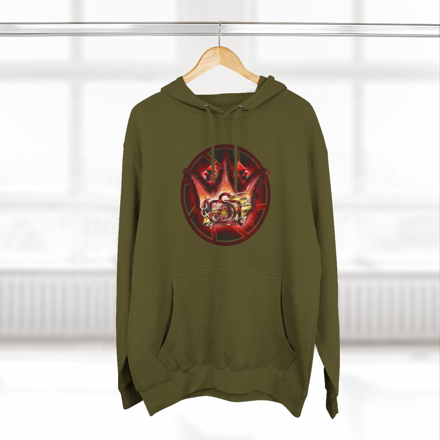 Quinton Stocton Photography Cardinal Crown Logo Hoodie – DTFlex Graphic Pullover