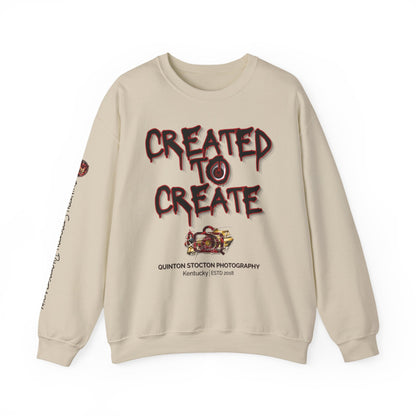 Created to Create Sweatshirt by Quinton Stocton Photography – DTFlex Graphic Sweatshirt