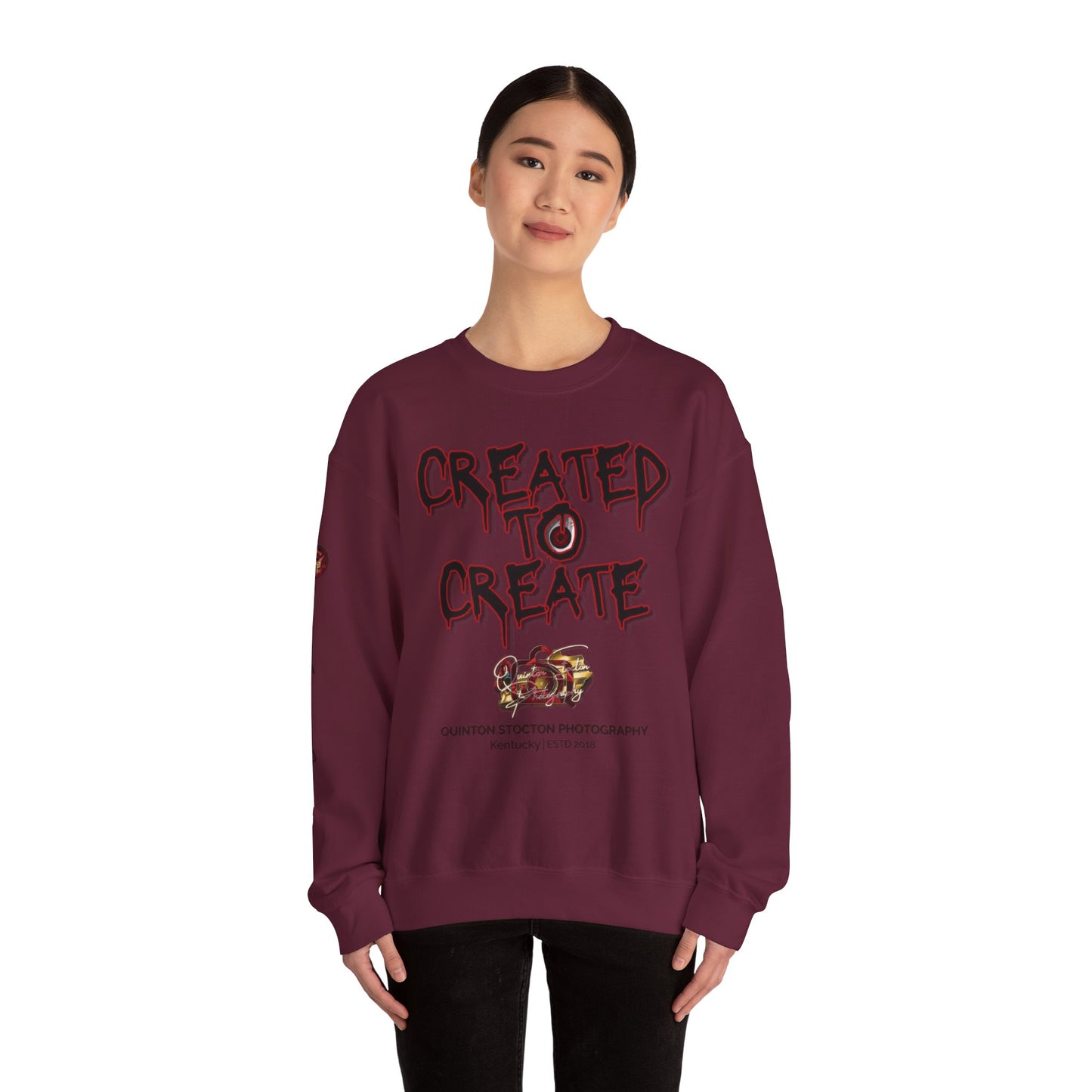 Created to Create Sweatshirt by Quinton Stocton Photography – DTFlex Graphic Sweatshirt