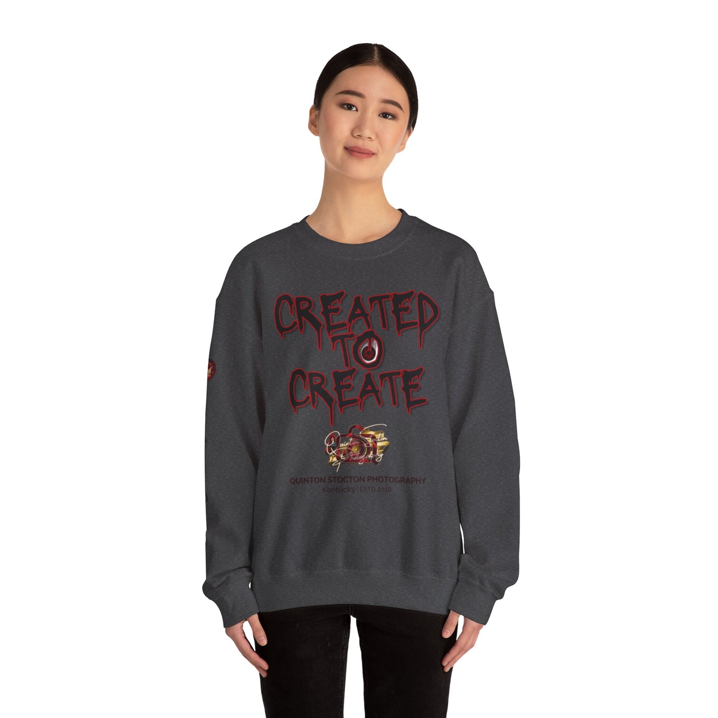 Created to Create Sweatshirt by Quinton Stocton Photography – DTFlex Graphic Sweatshirt