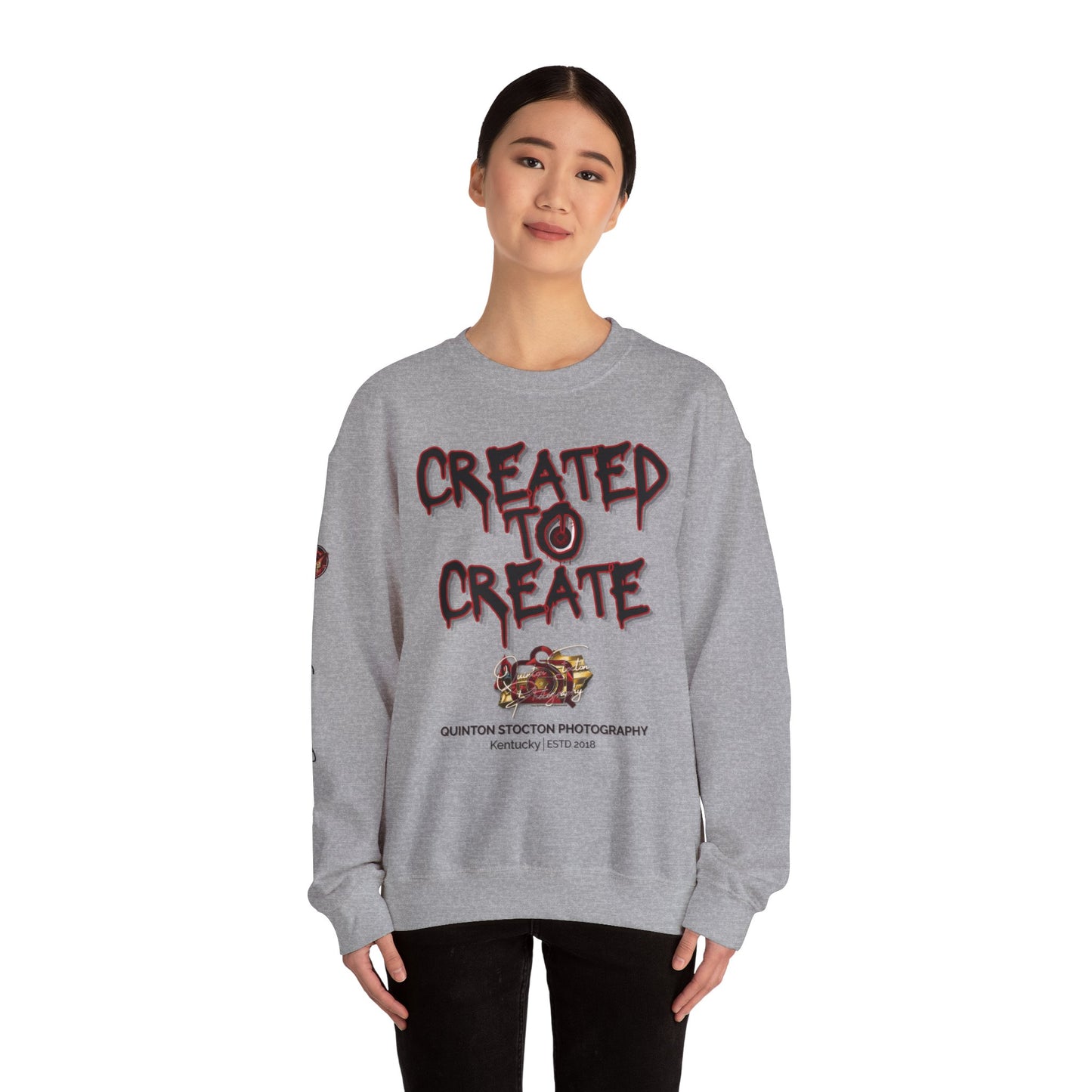 Created to Create Sweatshirt by Quinton Stocton Photography – DTFlex Graphic Sweatshirt