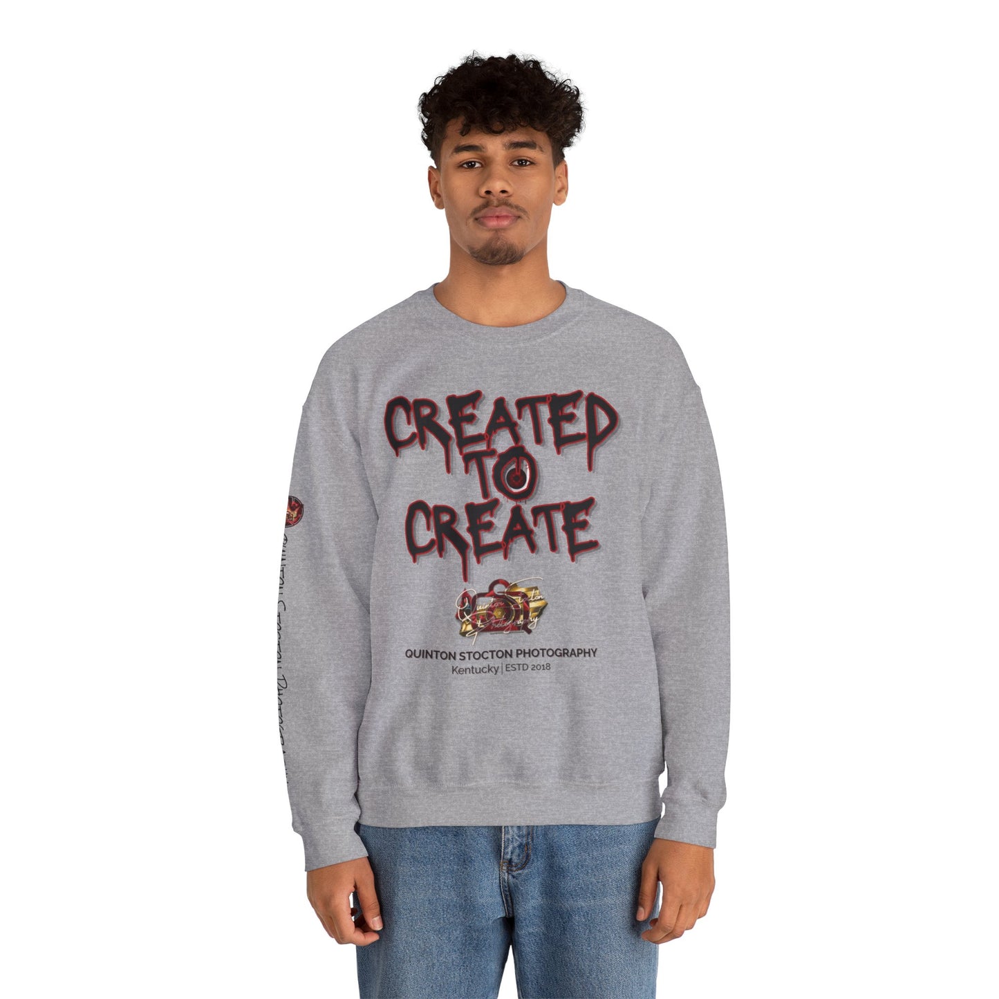 Created to Create Sweatshirt by Quinton Stocton Photography – DTFlex Graphic Sweatshirt