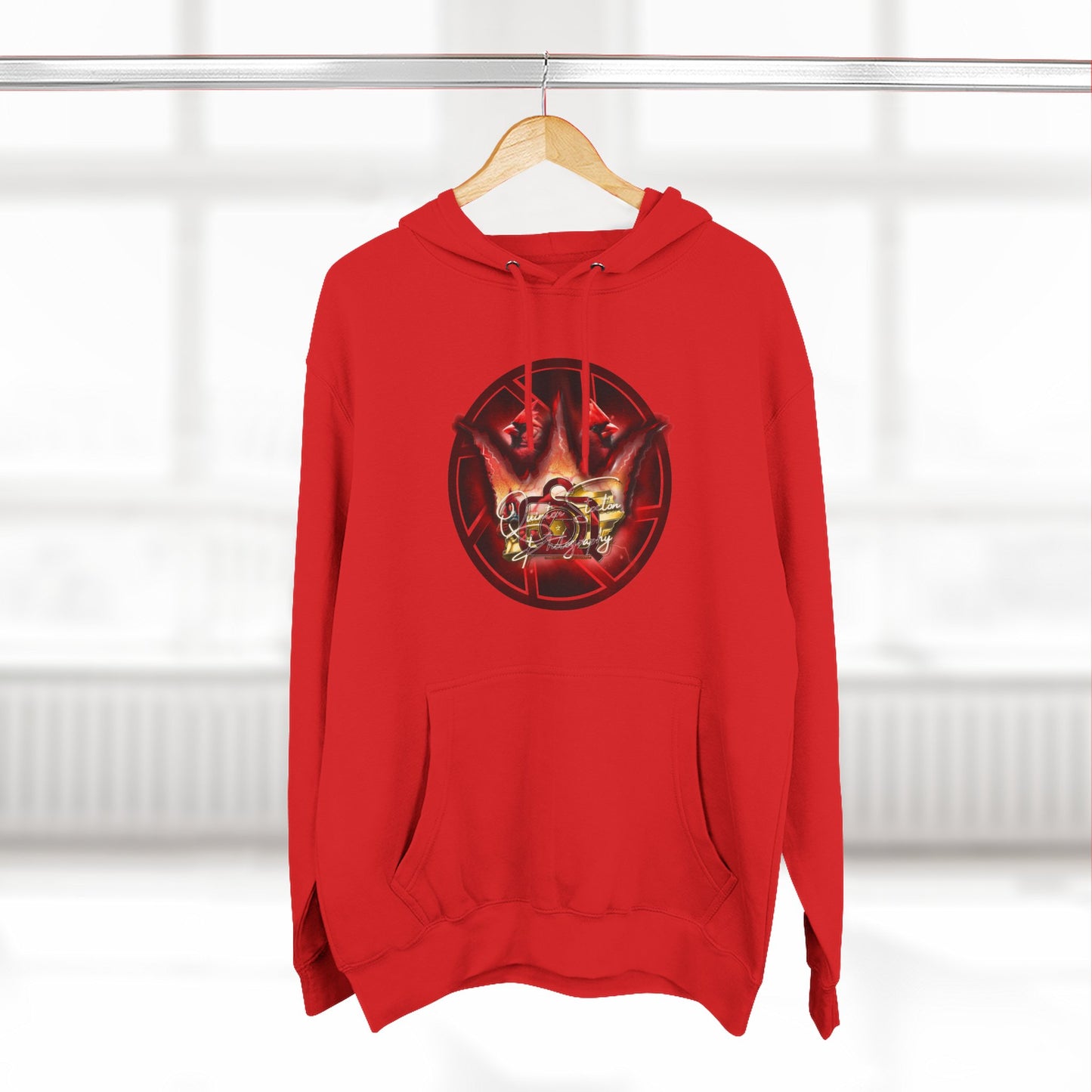 Quinton Stocton Photography Cardinal Crown Logo Hoodie – DTFlex Graphic Pullover