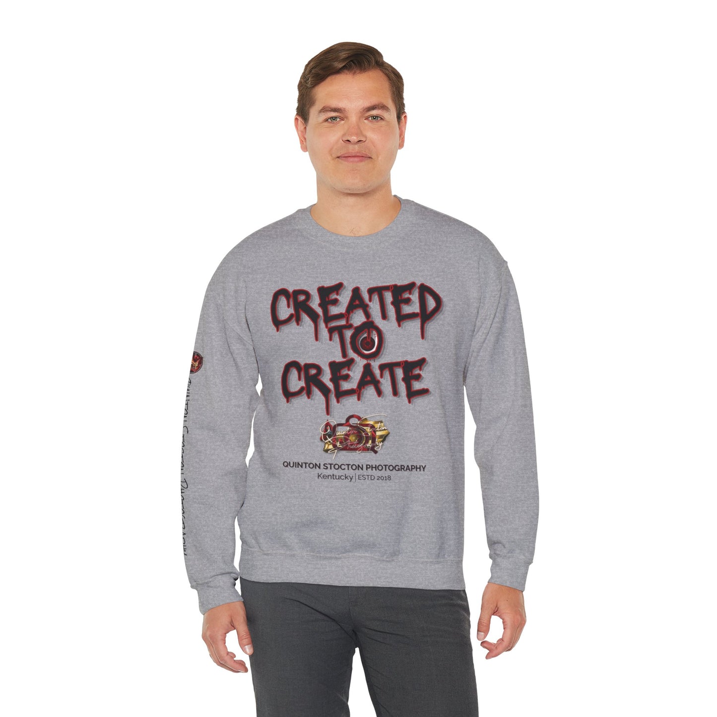 Created to Create Sweatshirt by Quinton Stocton Photography – DTFlex Graphic Sweatshirt