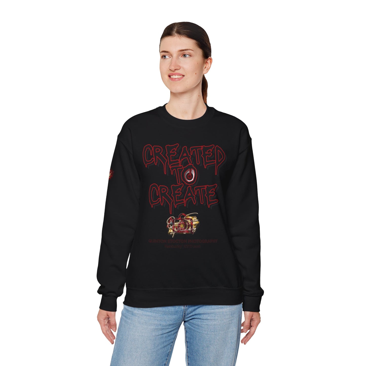 Created to Create Sweatshirt by Quinton Stocton Photography – DTFlex Graphic Sweatshirt