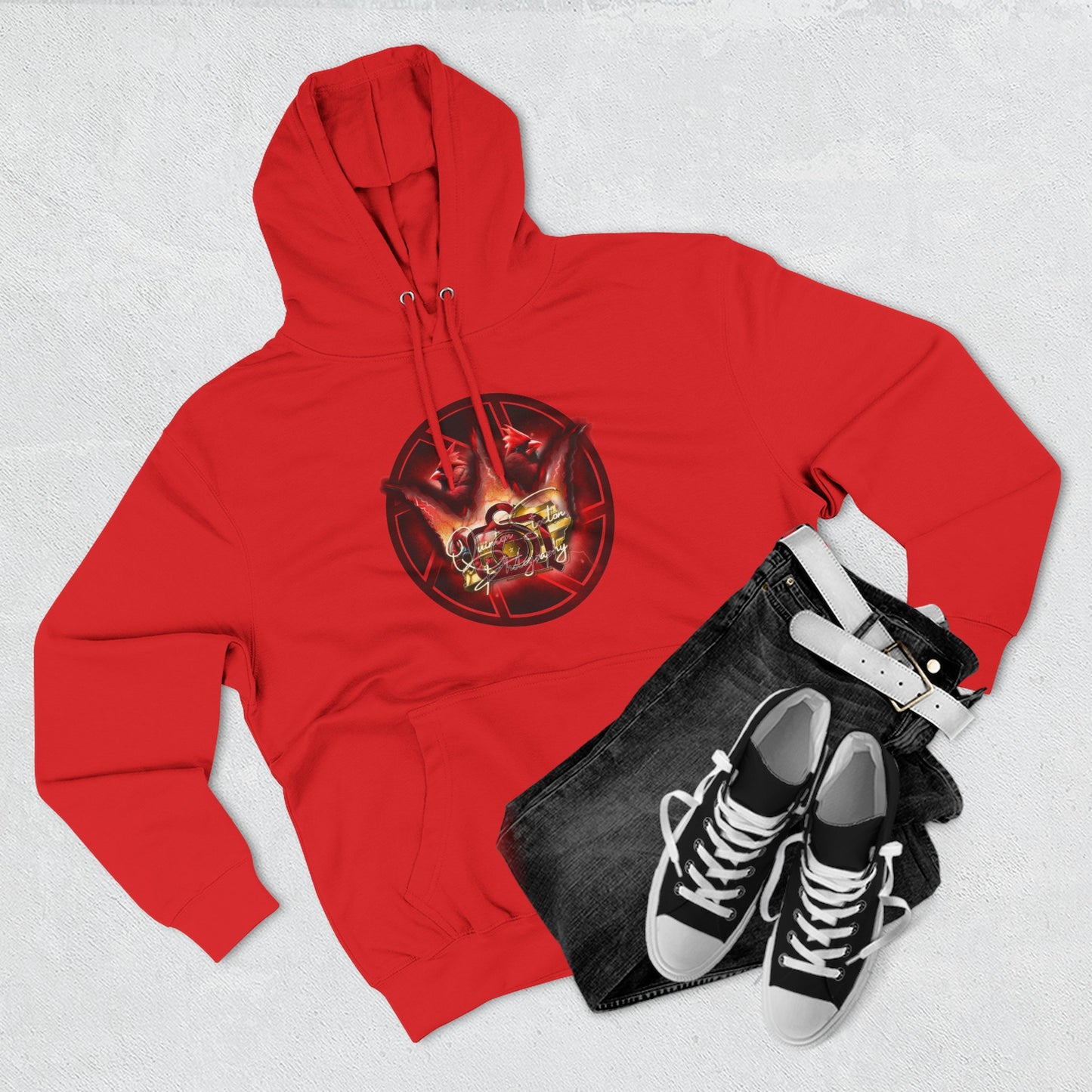Quinton Stocton Photography Cardinal Crown Logo Hoodie – DTFlex Graphic Pullover