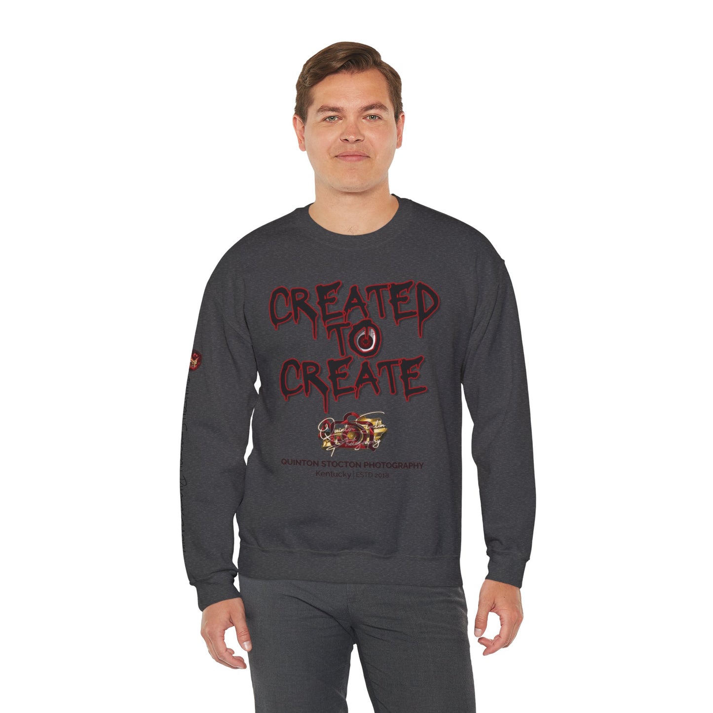 Created to Create Sweatshirt by Quinton Stocton Photography – DTFlex Graphic Sweatshirt