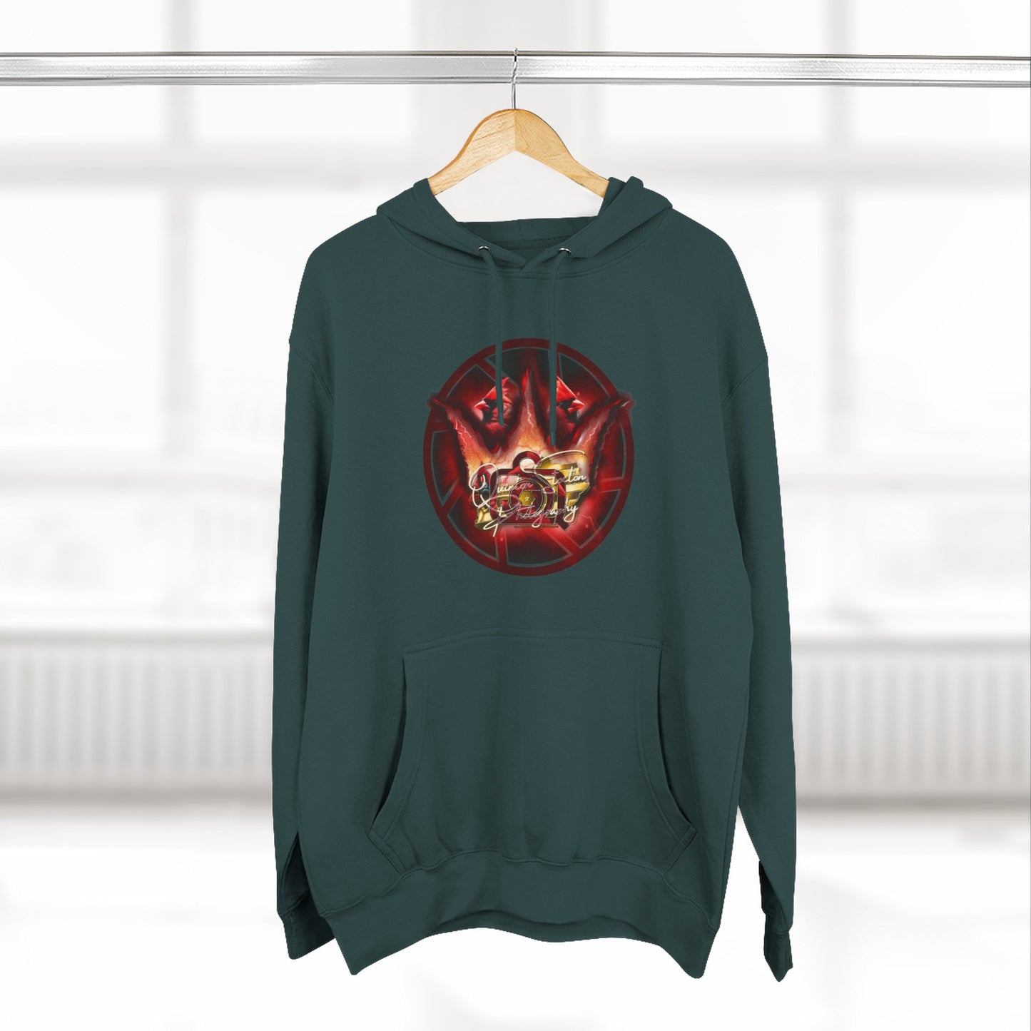 Quinton Stocton Photography Cardinal Crown Logo Hoodie – DTFlex Graphic Pullover