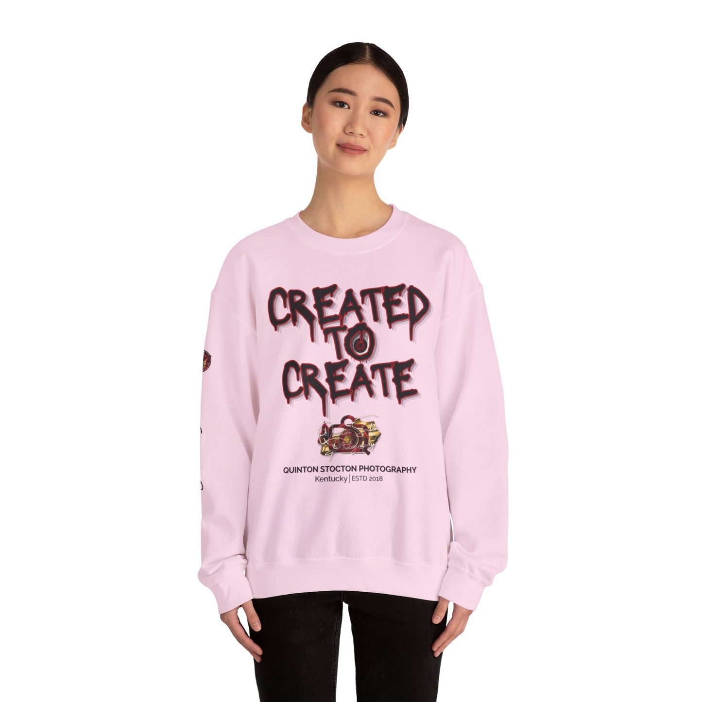 Created to Create Sweatshirt by Quinton Stocton Photography – DTFlex Graphic Sweatshirt