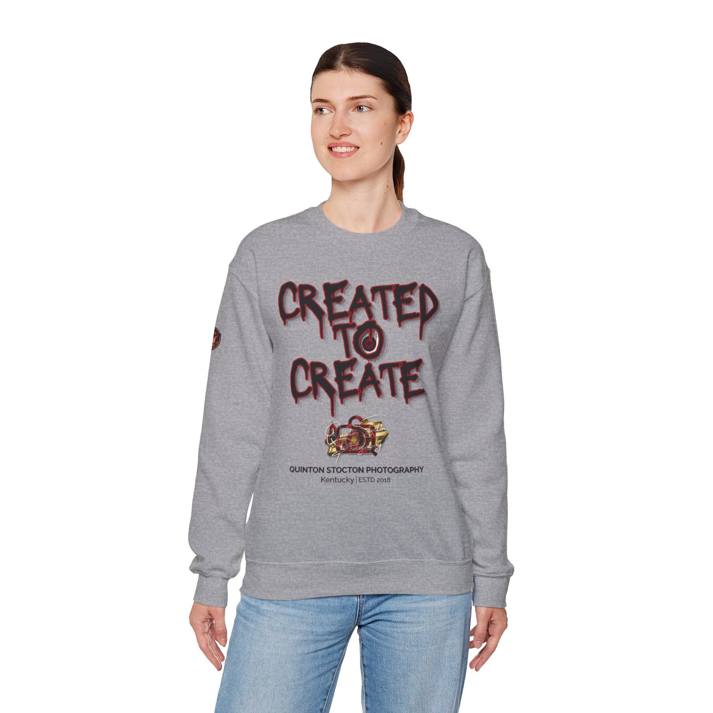 Created to Create Sweatshirt by Quinton Stocton Photography – DTFlex Graphic Sweatshirt