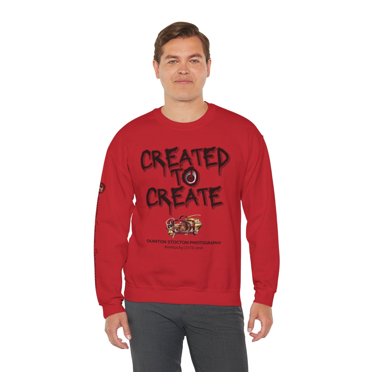 Created to Create Sweatshirt by Quinton Stocton Photography – DTFlex Graphic Sweatshirt