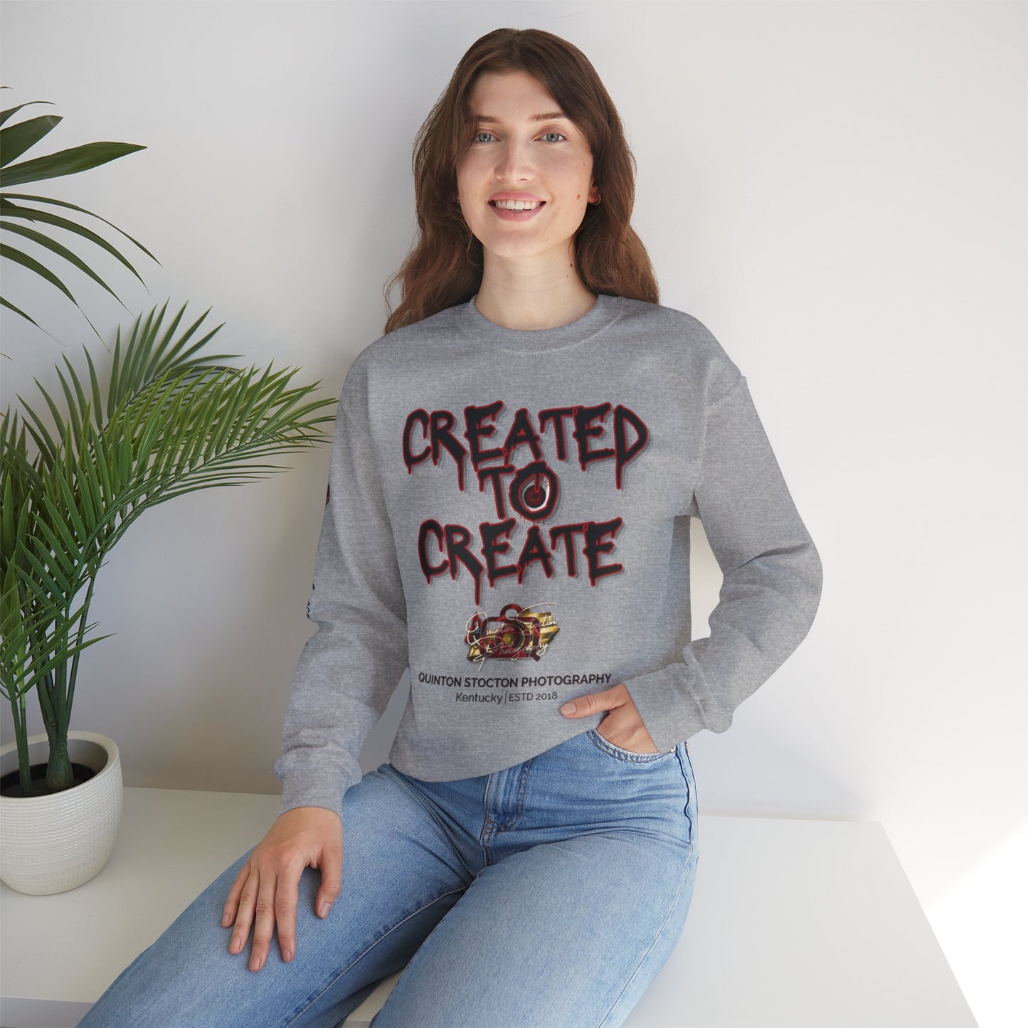 Created to Create Sweatshirt by Quinton Stocton Photography – DTFlex Graphic Sweatshirt