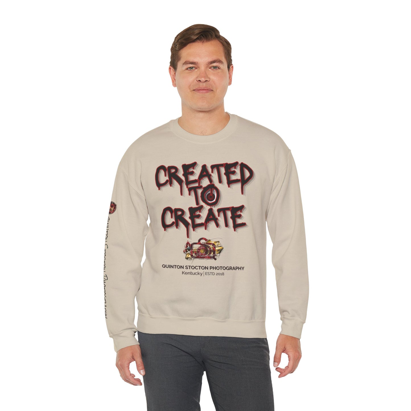 Created to Create Sweatshirt by Quinton Stocton Photography – DTFlex Graphic Sweatshirt