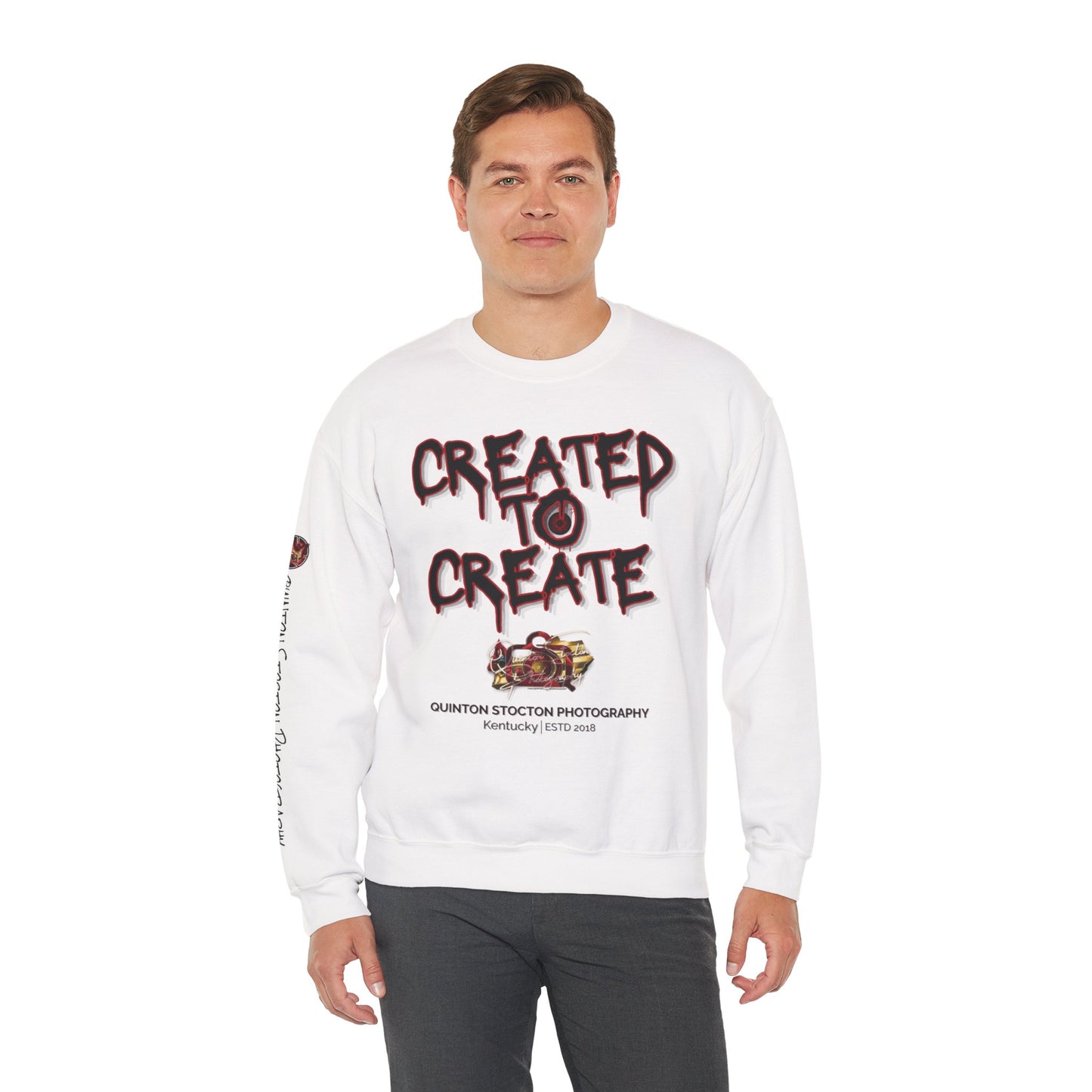 Created to Create Sweatshirt by Quinton Stocton Photography – DTFlex Graphic Sweatshirt