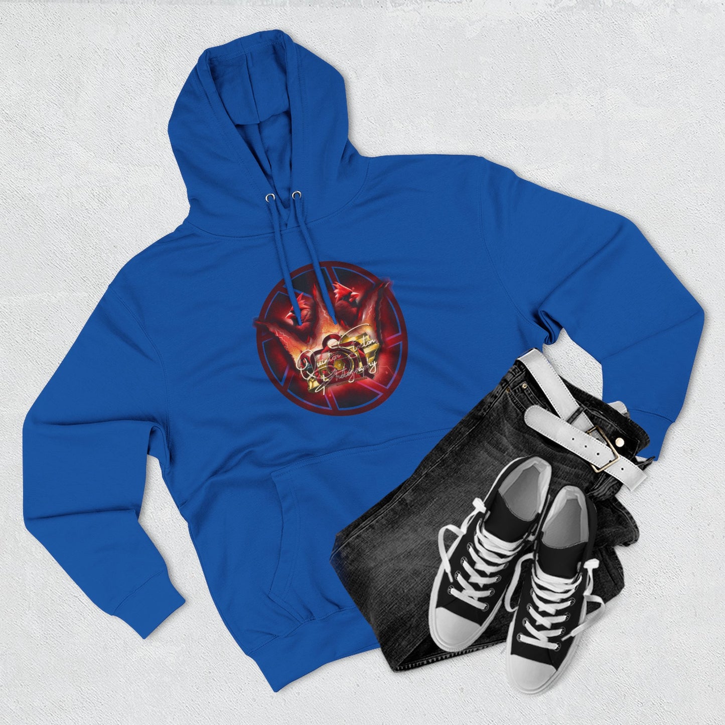 Quinton Stocton Photography Cardinal Crown Logo Hoodie – DTFlex Graphic Pullover