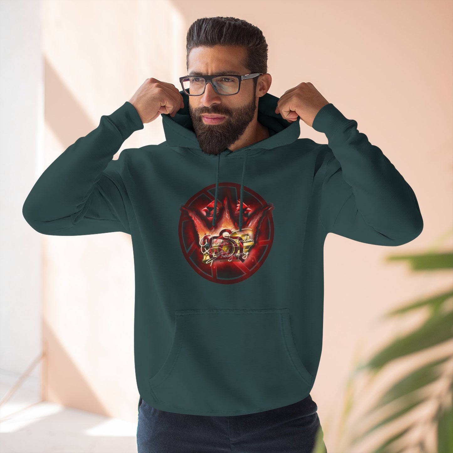 Quinton Stocton Photography Cardinal Crown Logo Hoodie – DTFlex Graphic Pullover