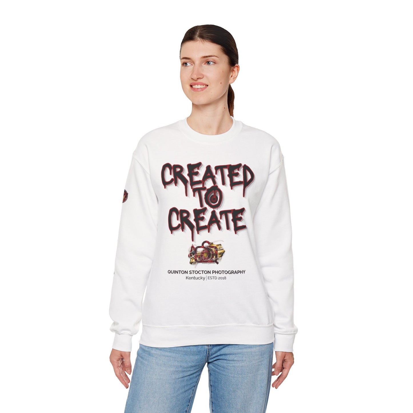 Created to Create Sweatshirt by Quinton Stocton Photography – DTFlex Graphic Sweatshirt