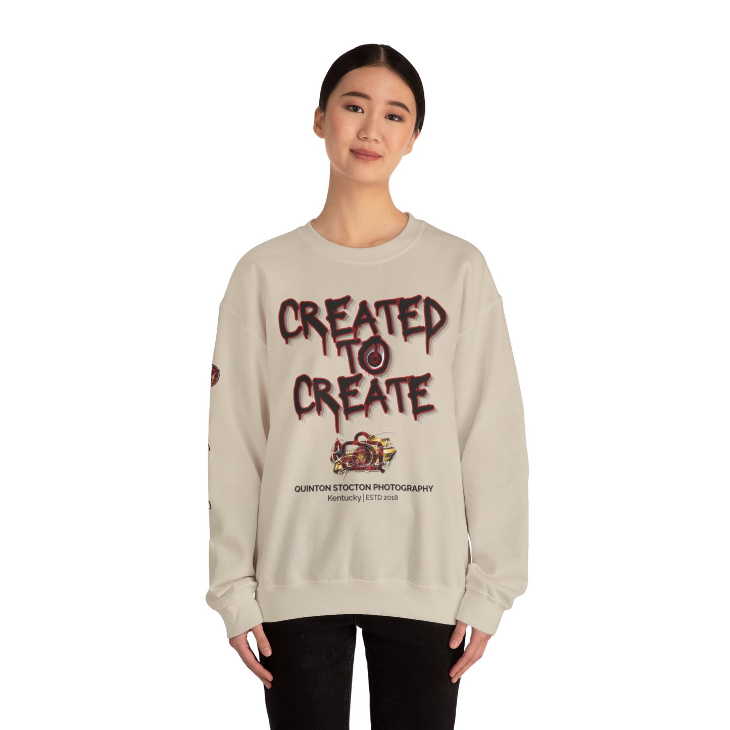 Created to Create Sweatshirt by Quinton Stocton Photography – DTFlex Graphic Sweatshirt