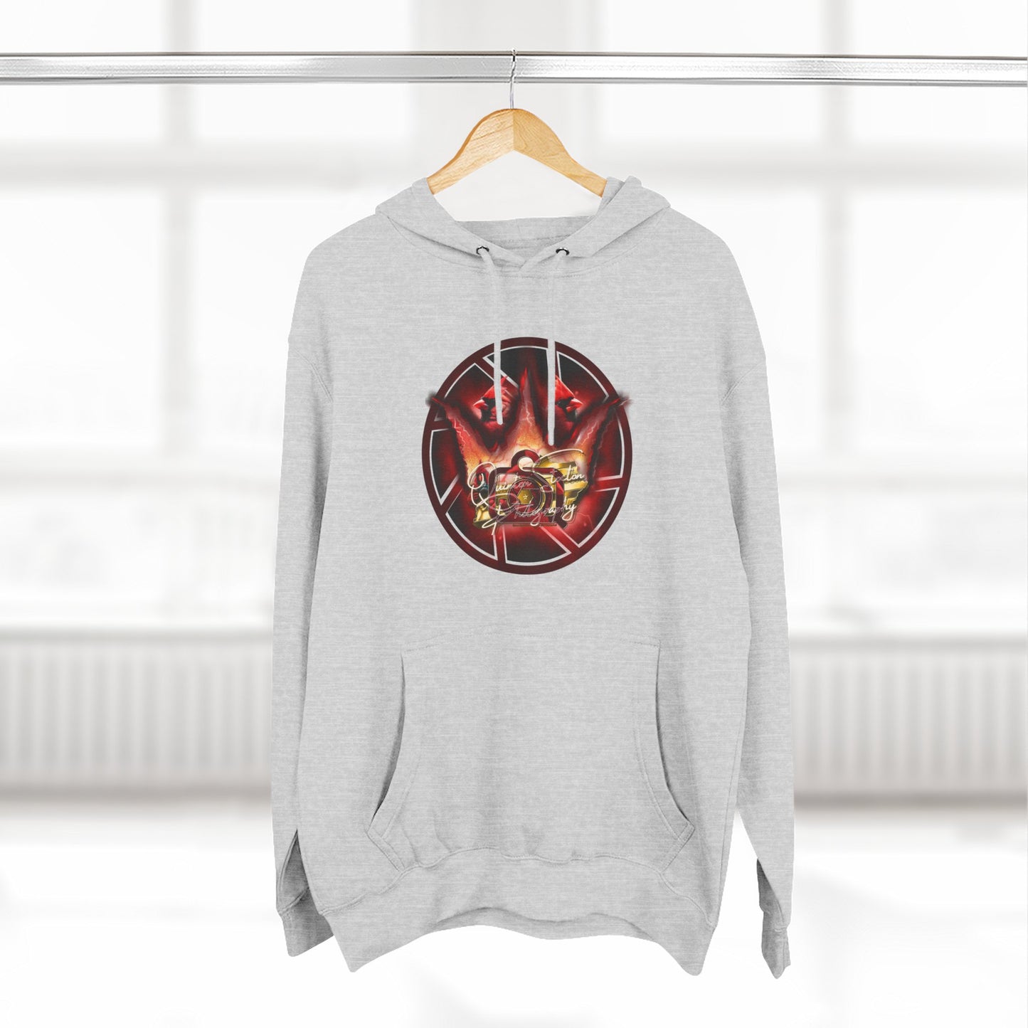 Quinton Stocton Photography Cardinal Crown Logo Hoodie – DTFlex Graphic Pullover