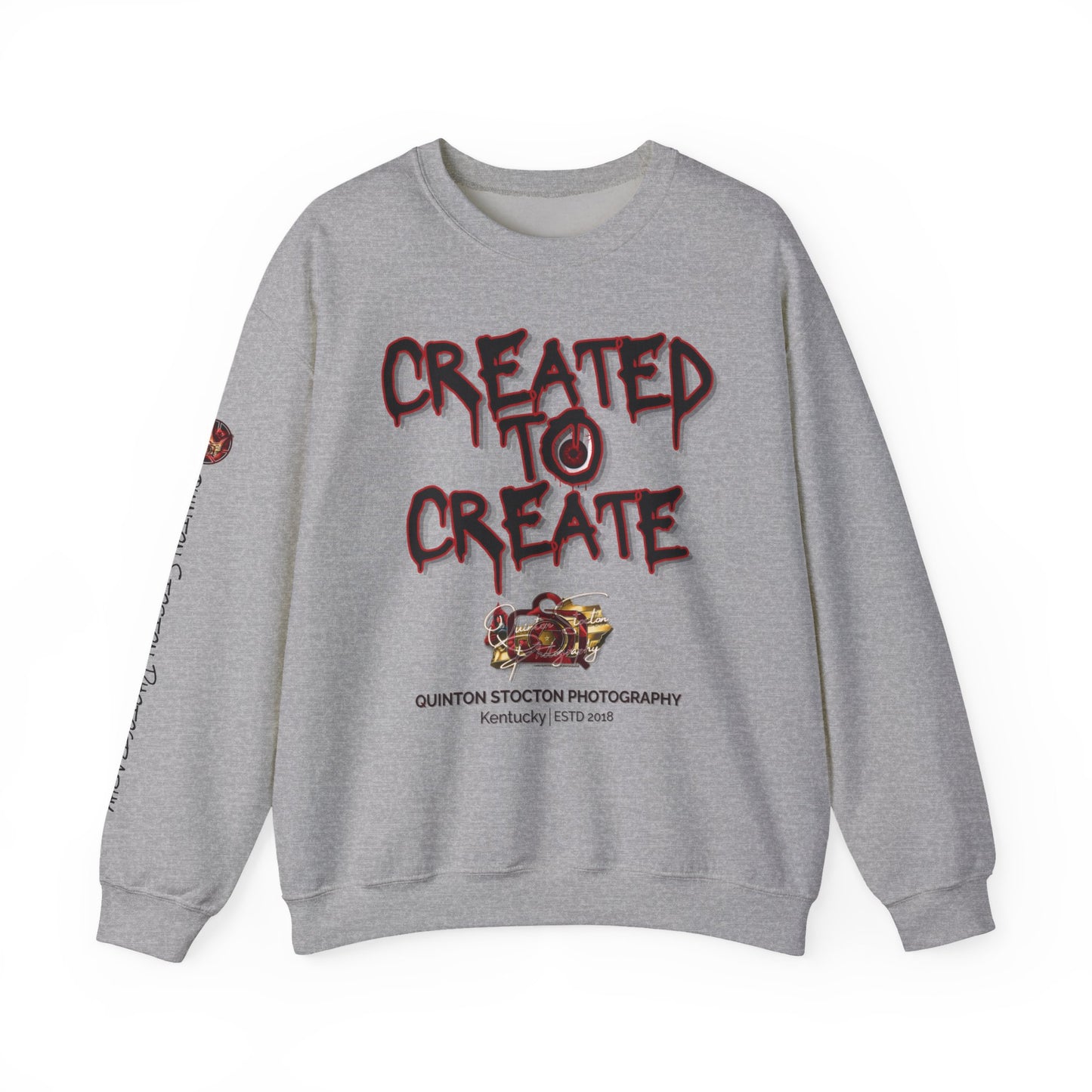 Created to Create Sweatshirt by Quinton Stocton Photography – DTFlex Graphic Sweatshirt