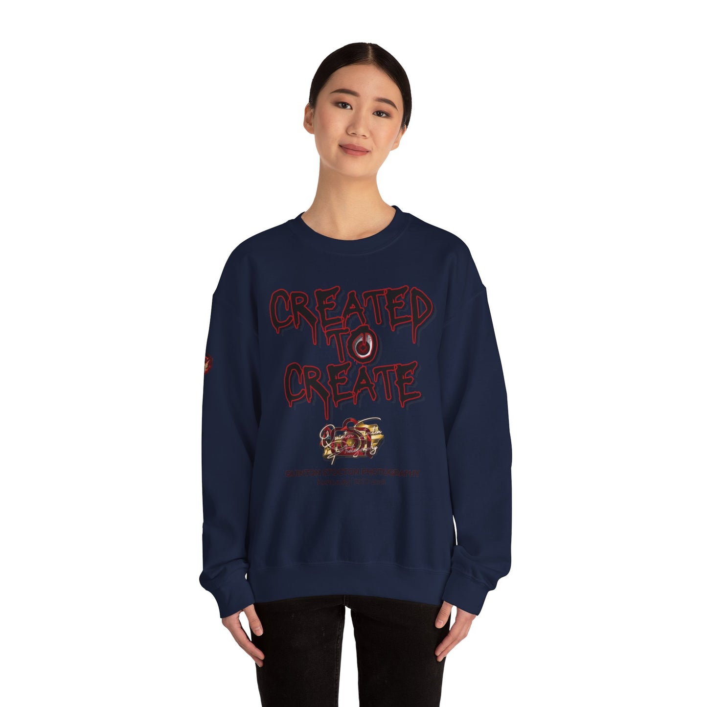 Created to Create Sweatshirt by Quinton Stocton Photography – DTFlex Graphic Sweatshirt