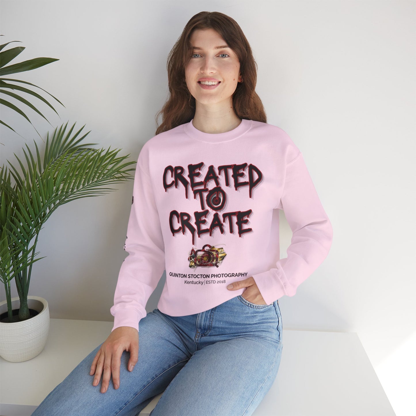 Created to Create Sweatshirt by Quinton Stocton Photography – DTFlex Graphic Sweatshirt