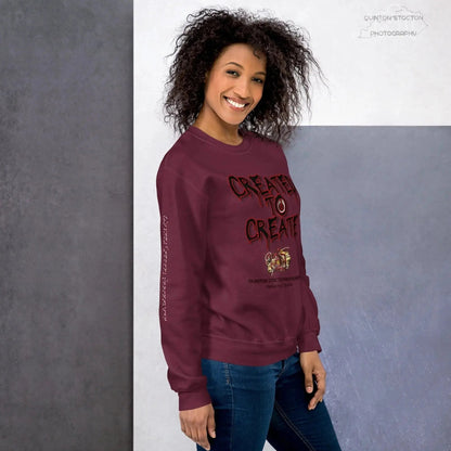 Artistic Graphic Design - Created to Create - Crewneck Sweatshirt - Unisex Heavy Blend - Quinton  Stocton Photography Quinton Stocton Photography Sweatshirt  Quinton Stocton Photography