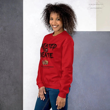 Artistic Graphic Design - Created to Create - Crewneck Sweatshirt - Unisex Heavy Blend - Quinton  Stocton Photography Quinton Stocton Photography Sweatshirt  Quinton Stocton Photography