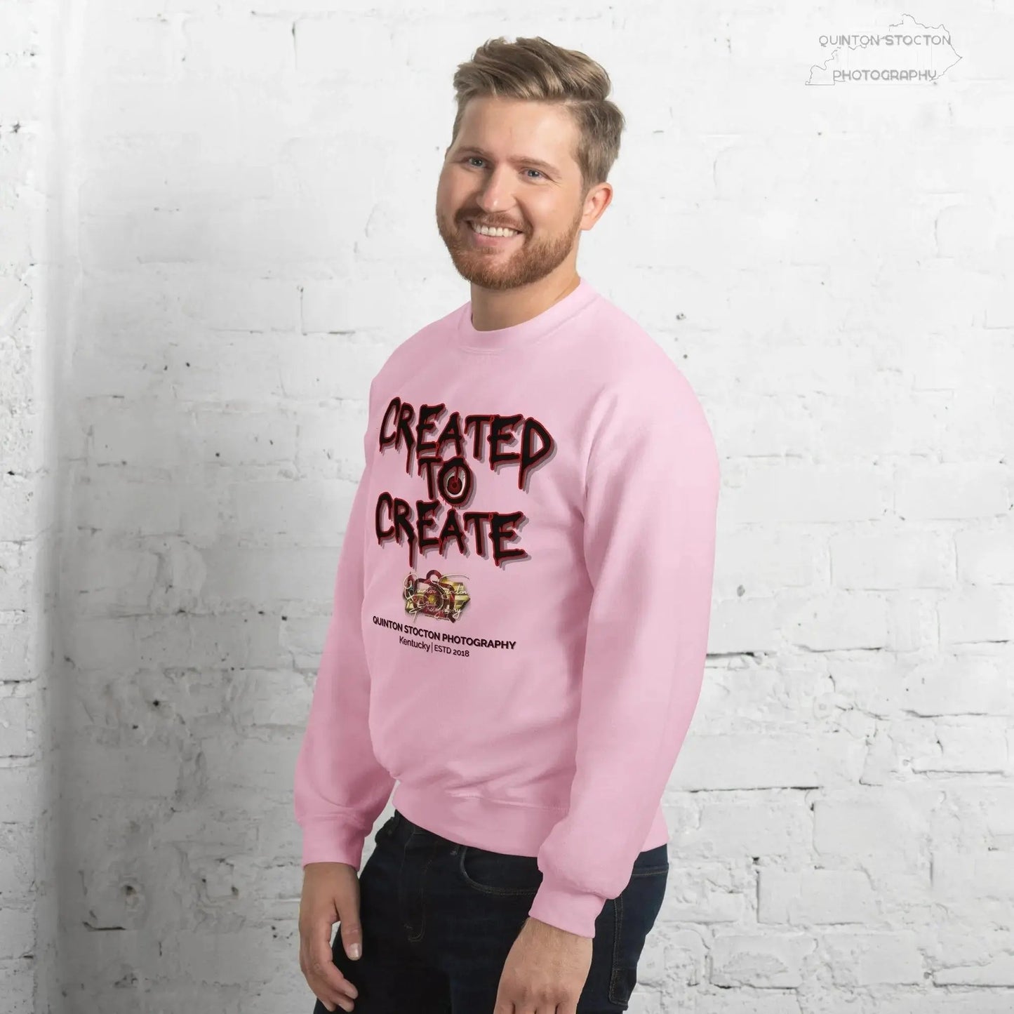 Artistic Graphic Design - Created to Create - Crewneck Sweatshirt - Unisex Heavy Blend - Quinton  Stocton Photography Quinton Stocton Photography Sweatshirt  Quinton Stocton Photography