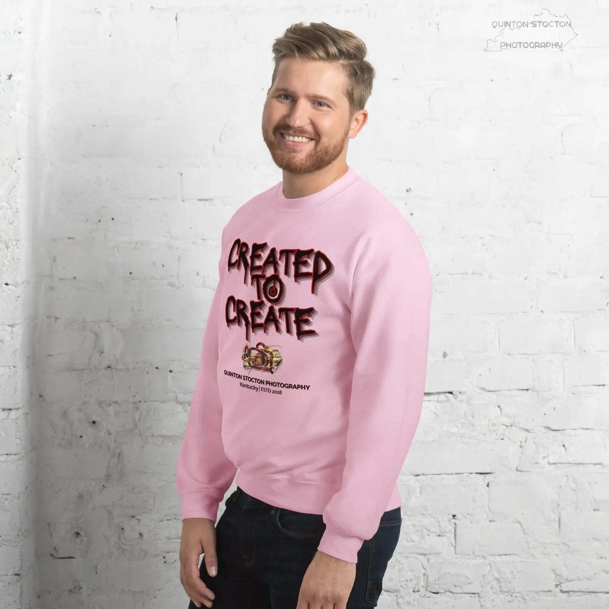 Artistic Graphic Design - Created to Create - Crewneck Sweatshirt - Unisex Heavy Blend - Quinton  Stocton Photography Quinton Stocton Photography Sweatshirt  Quinton Stocton Photography