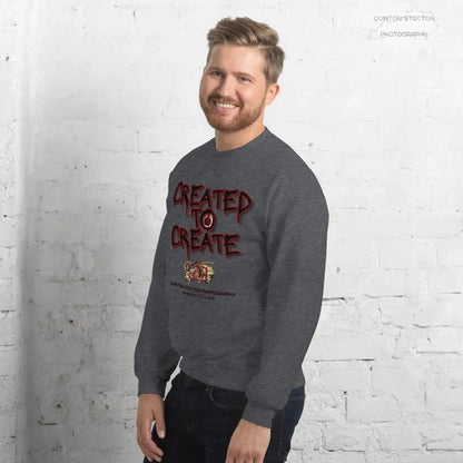 Artistic Graphic Design - Created to Create - Crewneck Sweatshirt - Unisex Heavy Blend - Quinton  Stocton Photography Quinton Stocton Photography Sweatshirt  Quinton Stocton Photography