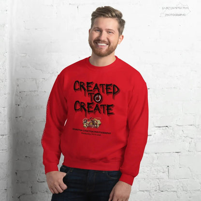 Artistic Graphic Design - Created to Create - Crewneck Sweatshirt - Unisex Heavy Blend - Quinton  Stocton Photography Quinton Stocton Photography Sweatshirt  Quinton Stocton Photography