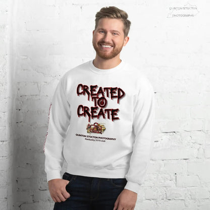 Artistic Graphic Design - Created to Create - Crewneck Sweatshirt - Unisex Heavy Blend - Quinton  Stocton Photography Quinton Stocton Photography Sweatshirt  Quinton Stocton Photography