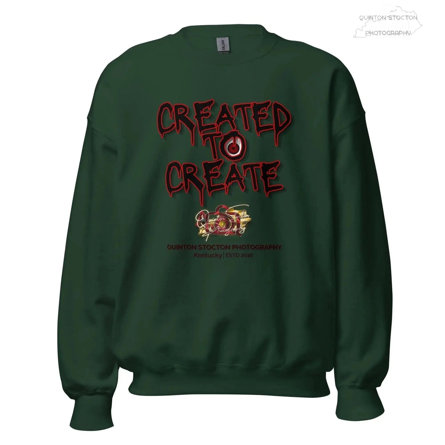 Artistic Graphic Design - Created to Create - Crewneck Sweatshirt - Unisex Heavy Blend - Quinton  Stocton Photography Quinton Stocton Photography Sweatshirt  Quinton Stocton Photography
