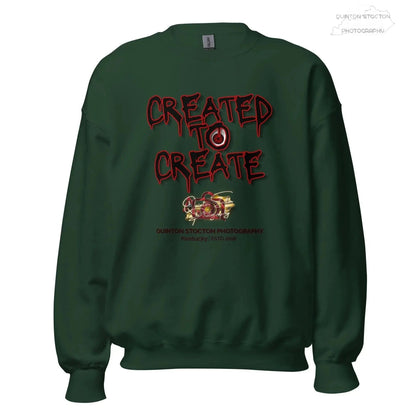 Artistic Graphic Design - Created to Create - Crewneck Sweatshirt - Unisex Heavy Blend - Quinton  Stocton Photography Quinton Stocton Photography Sweatshirt  Quinton Stocton Photography