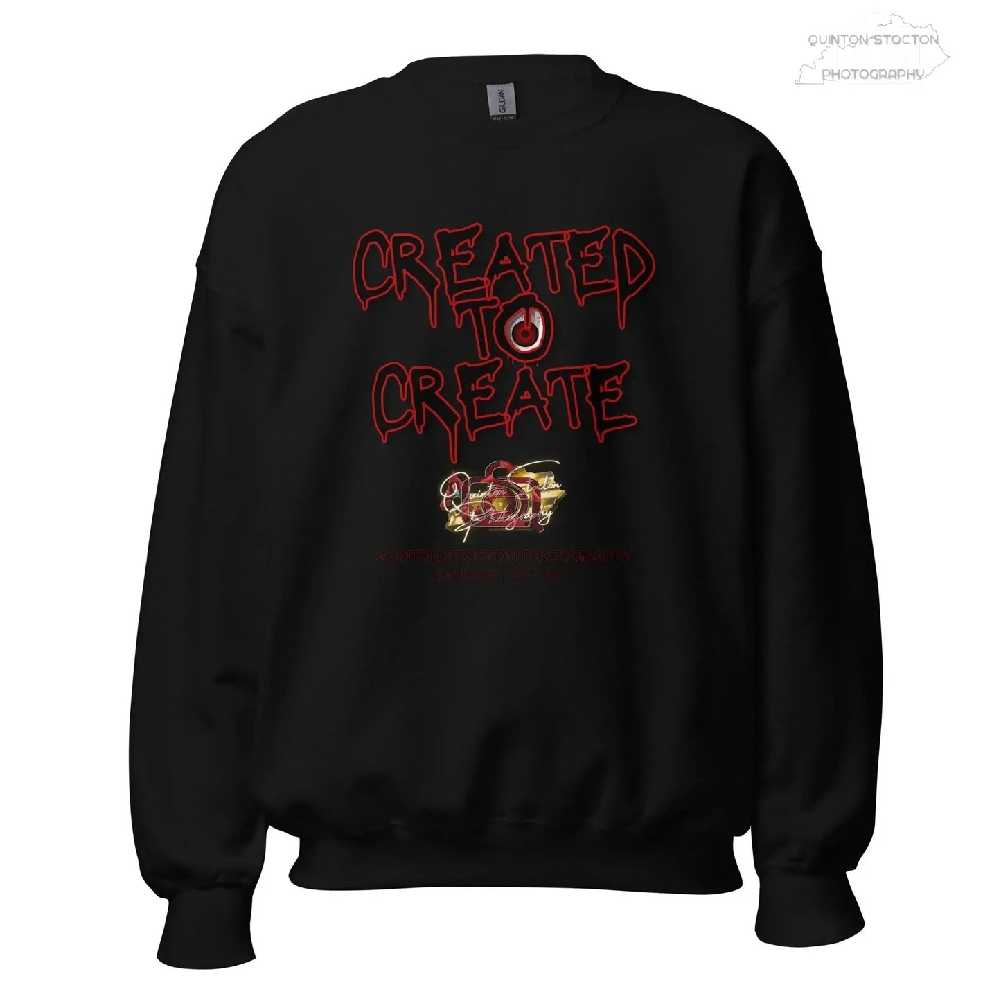 Artistic Graphic Design - Created to Create - Crewneck Sweatshirt - Unisex Heavy Blend - Quinton  Stocton Photography Quinton Stocton Photography Sweatshirt  Quinton Stocton Photography