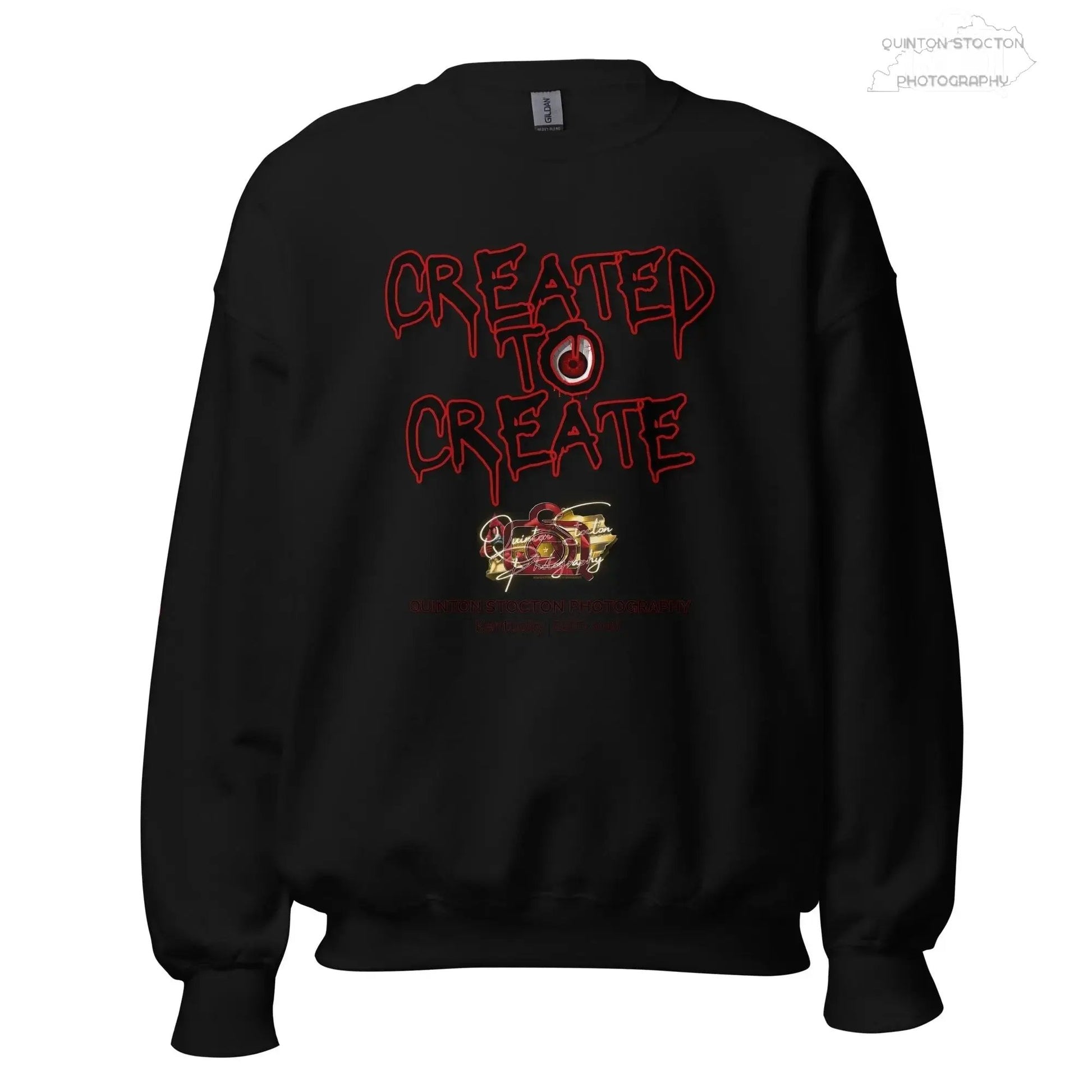 Artistic Graphic Design - Created to Create - Crewneck Sweatshirt - Unisex Heavy Blend - Quinton  Stocton Photography Quinton Stocton Photography Sweatshirt  Quinton Stocton Photography