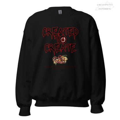Artistic Graphic Design - Created to Create - Crewneck Sweatshirt - Unisex Heavy Blend - Quinton  Stocton Photography Quinton Stocton Photography Sweatshirt  Quinton Stocton Photography