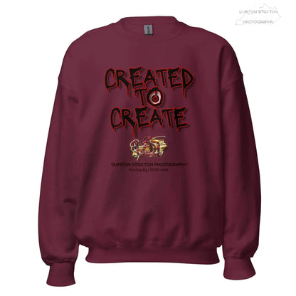 Artistic Graphic Design - Created to Create - Crewneck Sweatshirt - Unisex Heavy Blend - Quinton  Stocton Photography Quinton Stocton Photography Sweatshirt  Quinton Stocton Photography