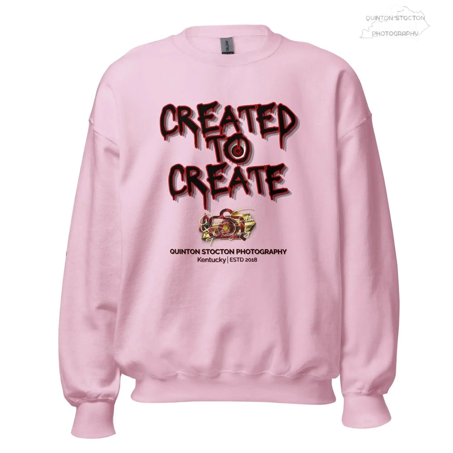 Artistic Graphic Design - Created to Create - Crewneck Sweatshirt - Unisex Heavy Blend - Quinton  Stocton Photography Quinton Stocton Photography Sweatshirt  Quinton Stocton Photography