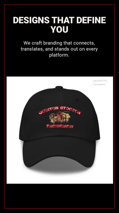 Printful Quinton Stocton Photography DTFlex Logo Hat - Adjustable Cotton Twill - Apparel & Accessories > Clothing Accessories > Hats > Baseball Caps Hat-