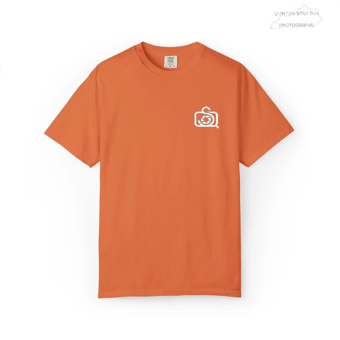 Comfort Colors 1717 Unisex Tee Left Chest Quinton Stocton Photography Monogram Logo by Printify T-Shirt 39.99 Quinton Stocton Photography Burnt Orange / 4XL