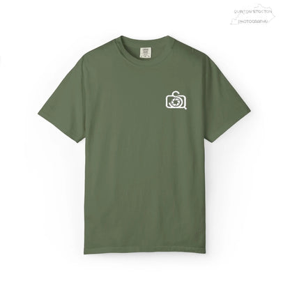 Comfort Colors 1717 Unisex Tee Left Chest Quinton Stocton Photography Monogram Logo by Printify T-Shirt 39.99 Quinton Stocton Photography Sage / 4XL