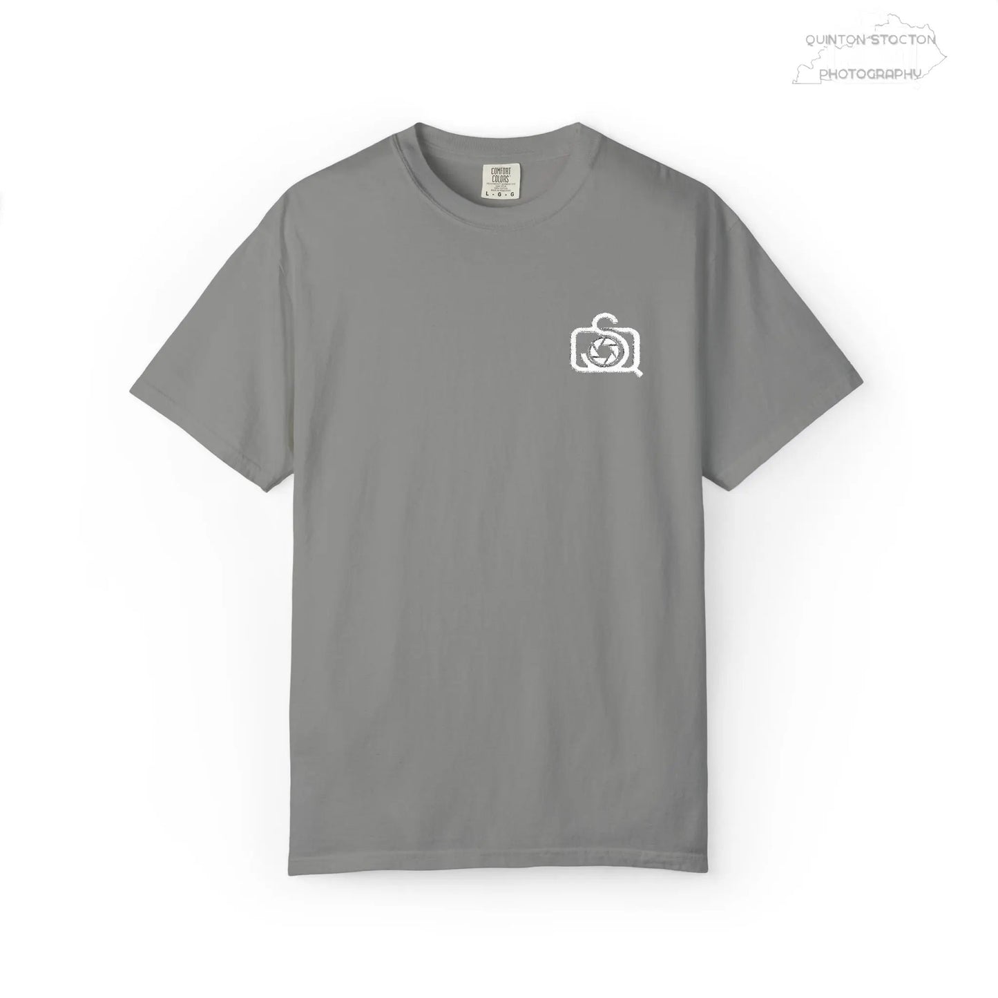 Comfort Colors 1717 Unisex Tee Left Chest Quinton Stocton Photography Monogram Logo by Printify T-Shirt 39.99 Quinton Stocton Photography Granite / 4XL