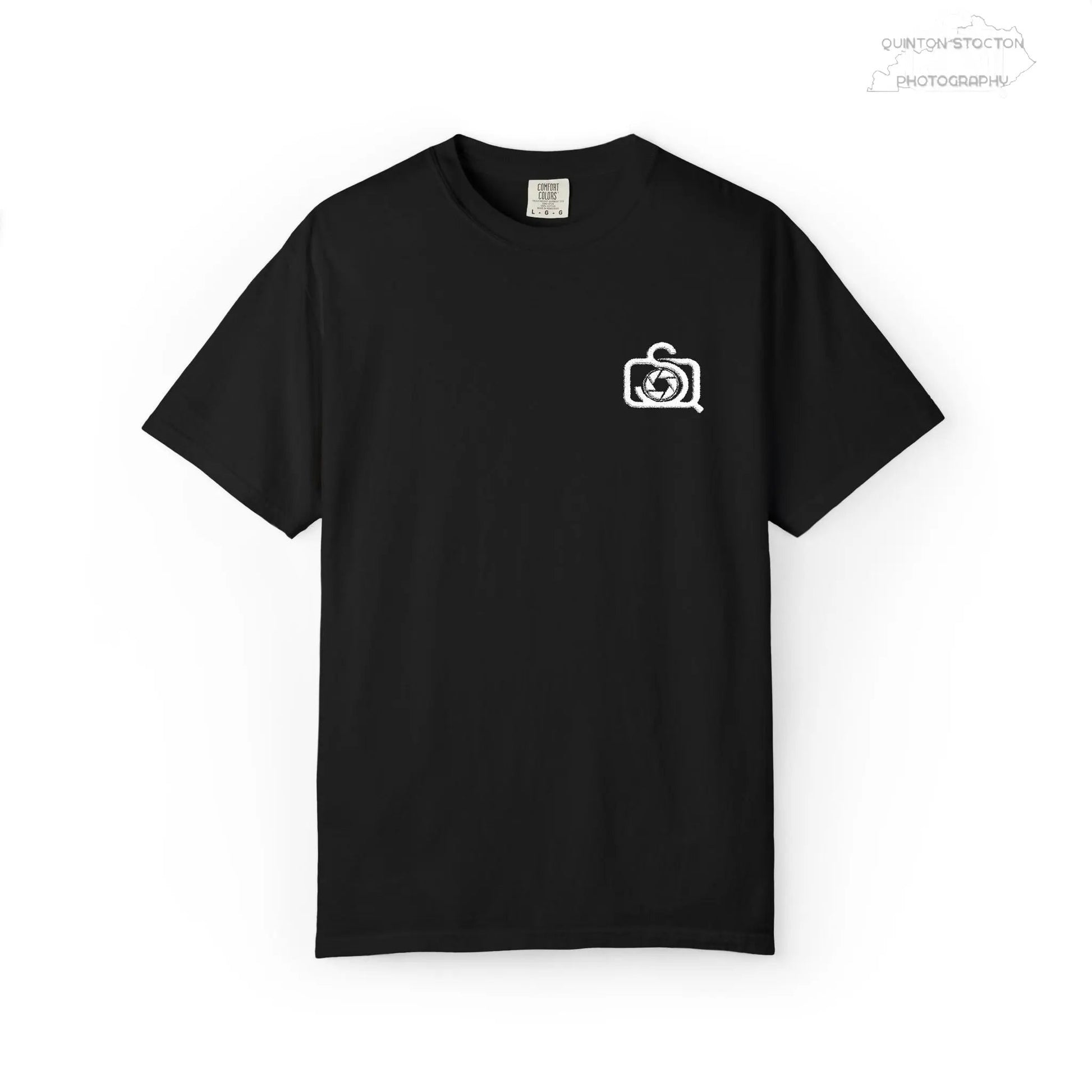 Comfort Colors 1717 Unisex Tee Left Chest Quinton Stocton Photography Monogram Logo by Printify T-Shirt 39.99 Quinton Stocton Photography Black / 4XL